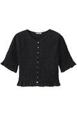 SHIRRING HALF SLEEVE BLOUSE