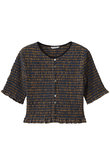 SHIRRING HALF SLEEVE BLOUSE