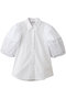 TULLE LAYERED SLEEVE SHIRTS クラネ/CLANE WHITE