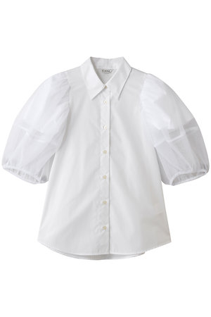 クラネ/CLANEのTULLE LAYERED SLEEVE SHIRTS(110400/110402)