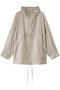 CRINKLED SHEER NYLON ZIP UP HOODIE クラネ/CLANE BEIGE