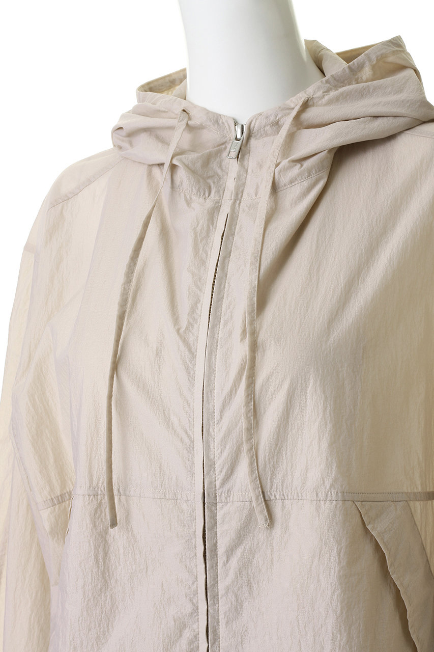 CLANE(クラネ)|CRINKLED SHEER NYLON ZIP UP HOODIE/BEIGE の通販 CLANE(クラネ)|CRINKLED SHEER NYLON ZIP UP HOODIE/BEIGE の通販