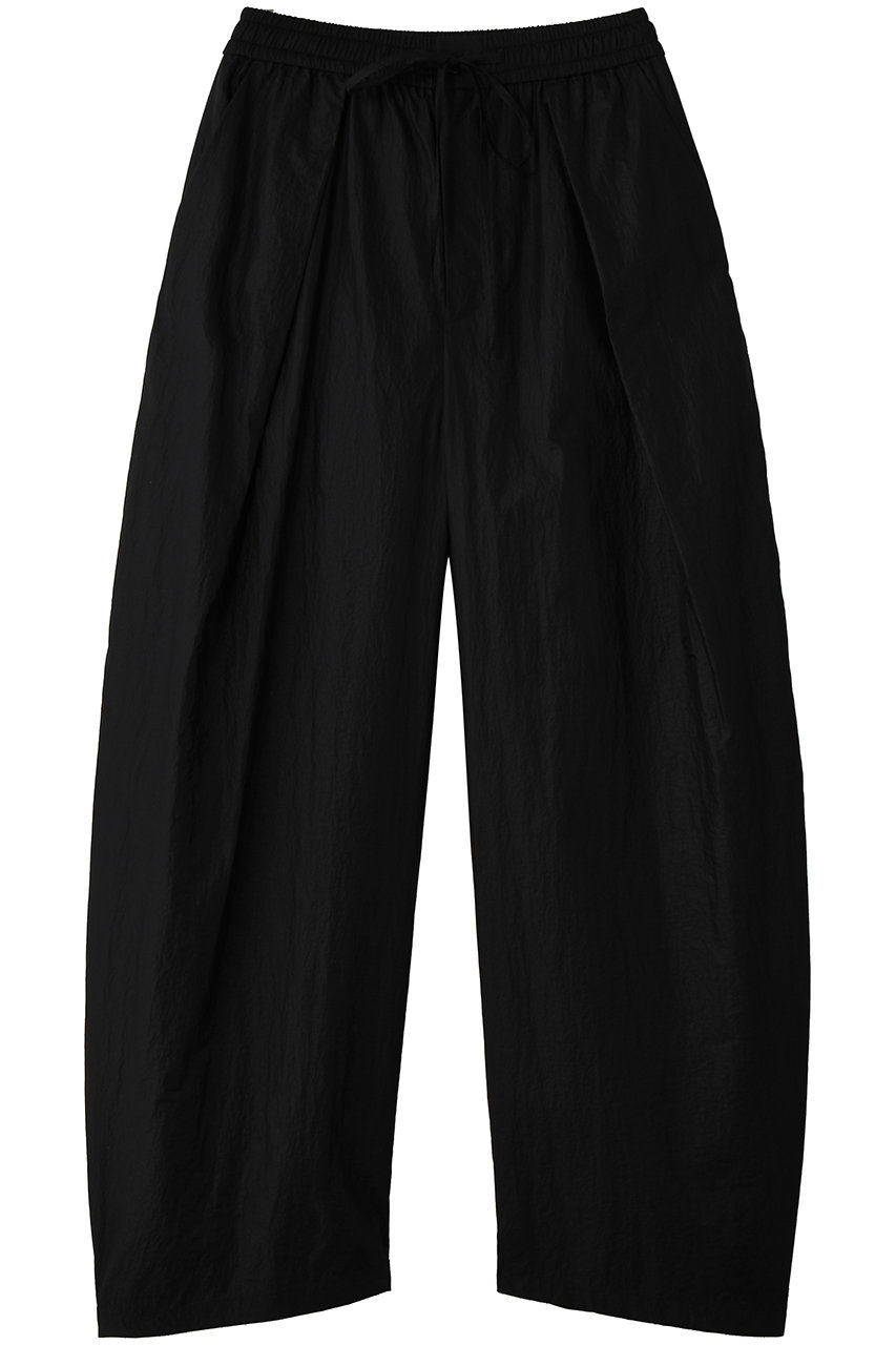 クラネ/CLANEのCRINKLED SHEER NYLON PANTS(BLACK/10110-7243)