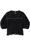 COLOR STITCHED SHIRRING TOPS クラネ/CLANE BLACK