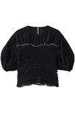 COLOR STITCHED SHIRRING TOPS