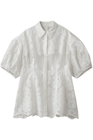クラネ/CLANEのFLOWER LACE WAIST SHAPE TOPS