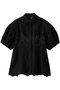 FLOWER LACE WAIST SHAPE TOPS クラネ/CLANE BLACK