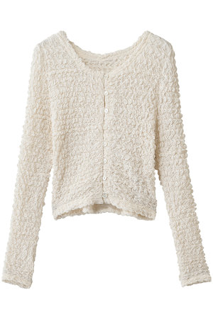 クラネ/CLANEのW FACE SOFT SHIRRING CARDIGAN