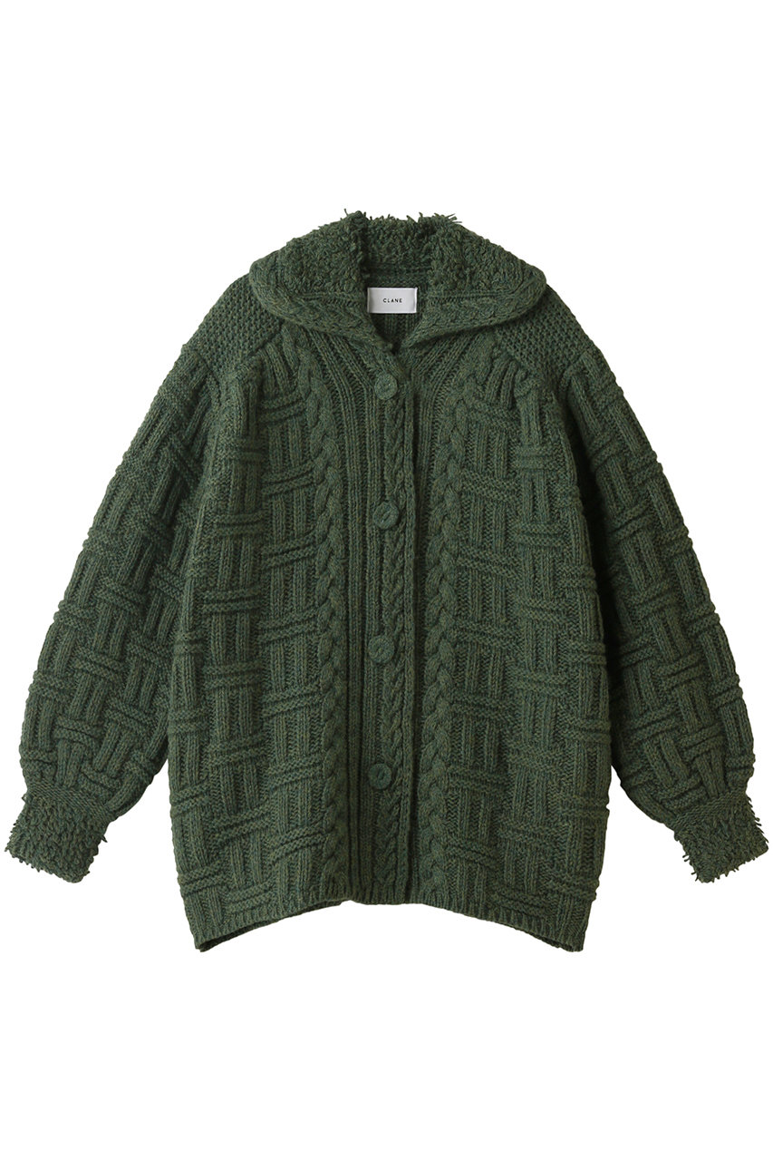 CLANE クラネ VINTAGE CABLE CARDIGAN / ニット/セーター GREEN