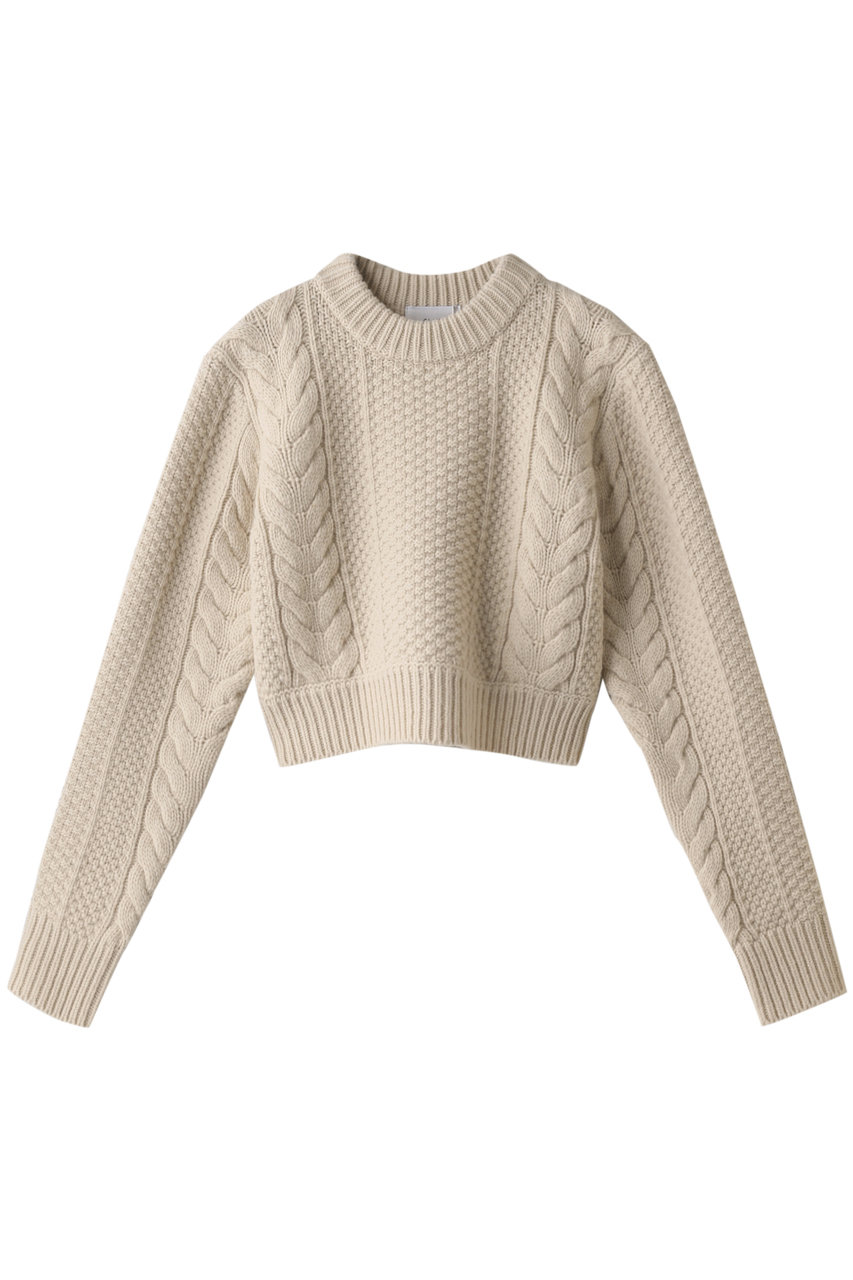 CLANE クラネ TINY CABLE KNIT TOPS / ニット/セーター IVORY