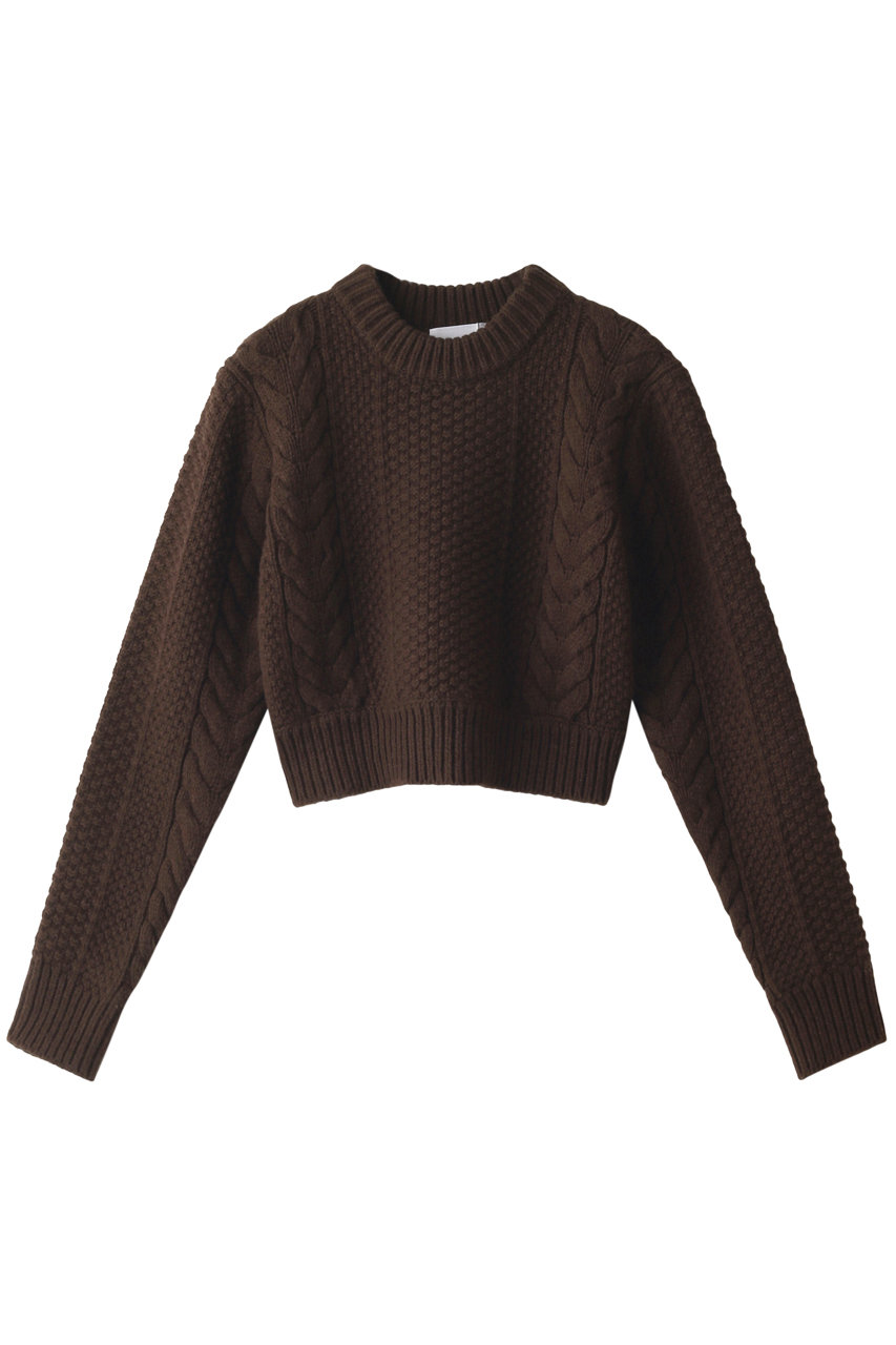 CLANE クラネ TINY CABLE KNIT TOPS / ニット/セーター BROWN