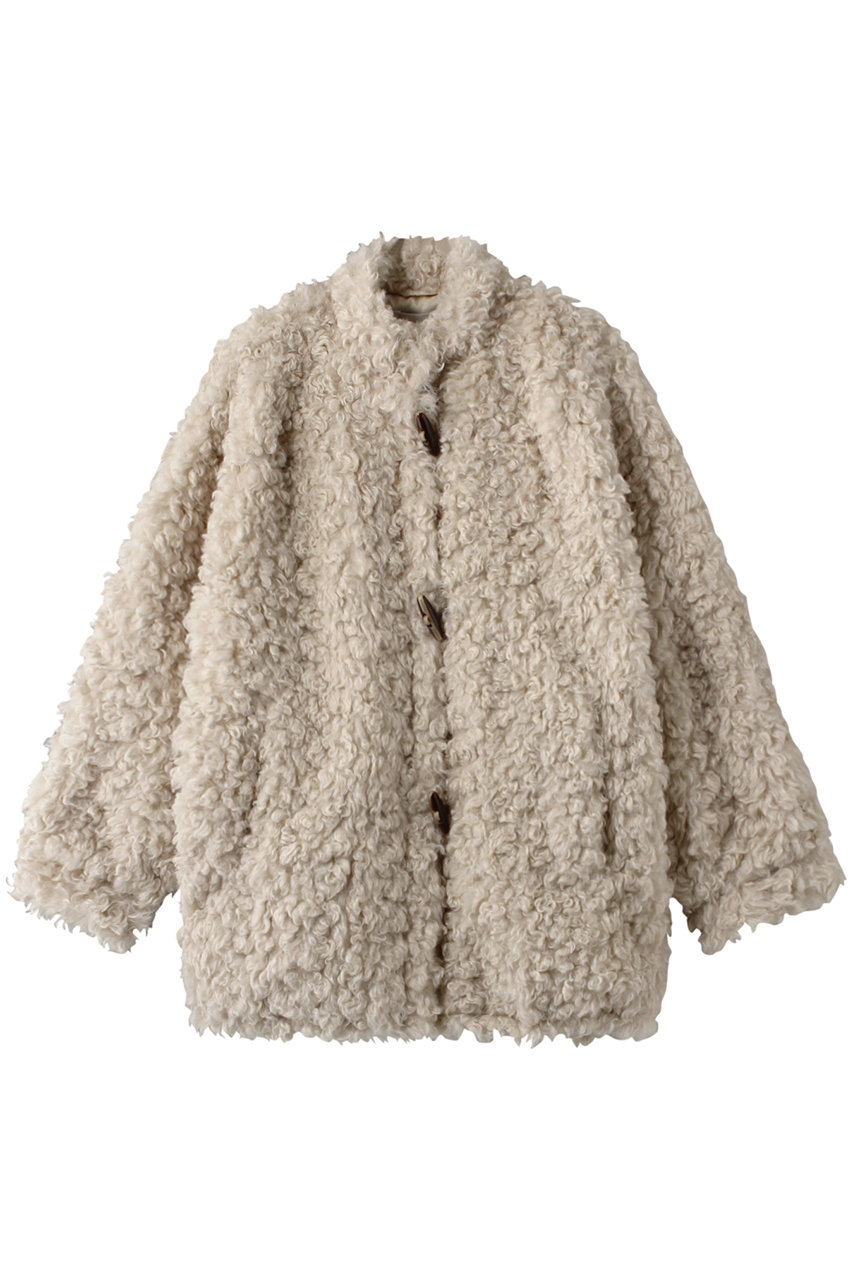  CLANE CURL FUR SHORT COAT / コート (IVORY 1) クラネ ELLE SHOP