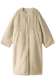 CLANE(クラネ)｜MIX FUR COCOON COAT/アイボリー の通販｜ELLESHOP