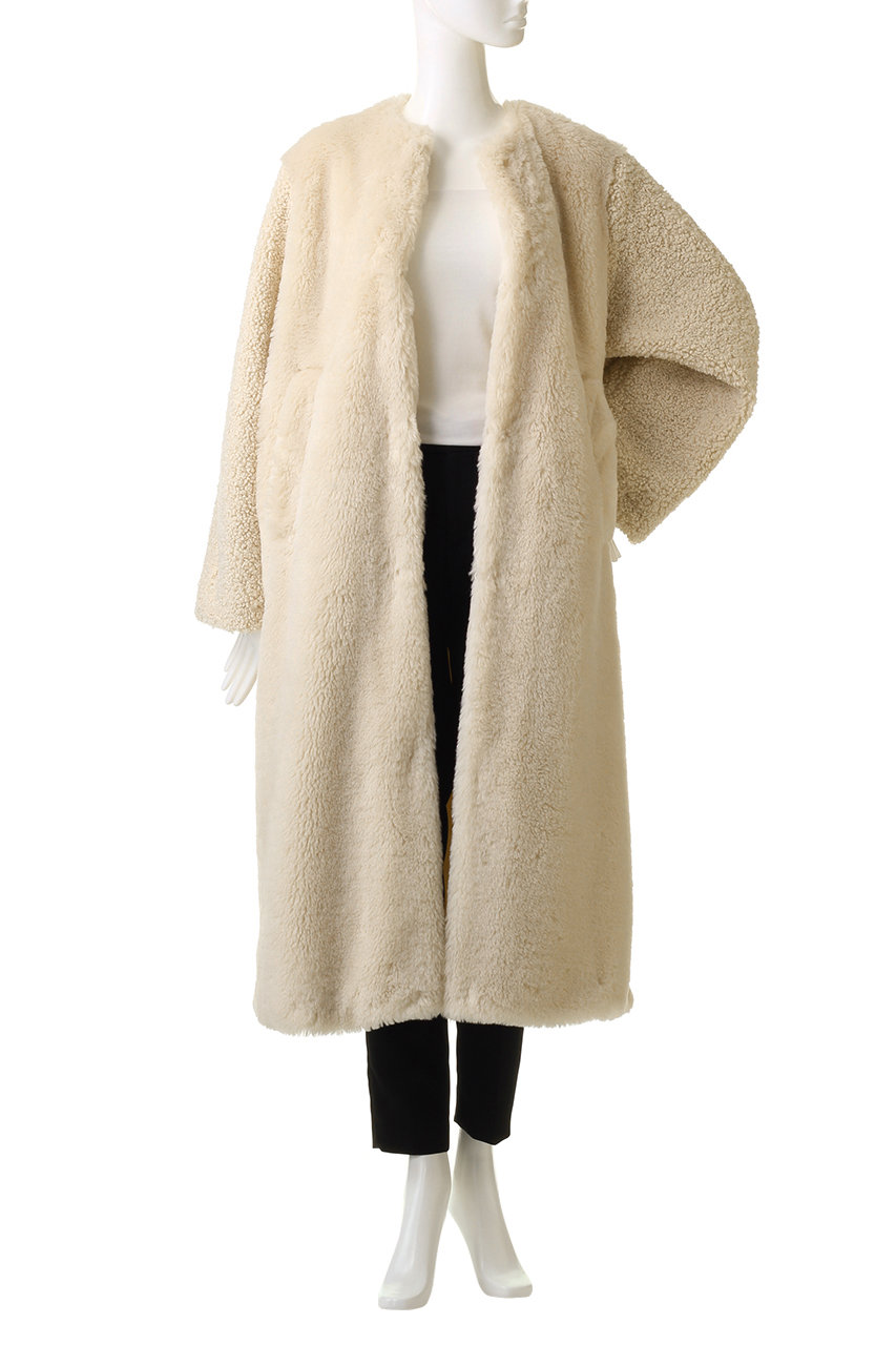 MIX FUR COCOON COAT