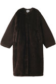 MIX FUR COCOON COAT