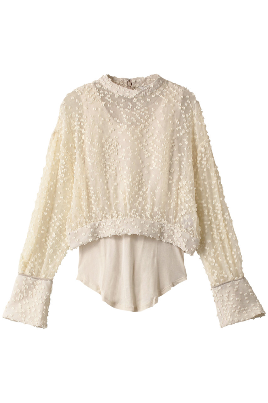 CLANE(クラネ)｜SNOW DOT JACQUARD TOPS/トップス/IVORY の通販