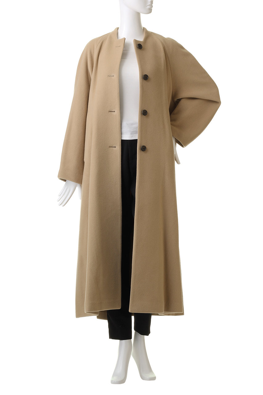 CLANE(クラネ)｜NO COLLAR FLARE COAT/コート/BEIGE の通販｜ELLESHOP