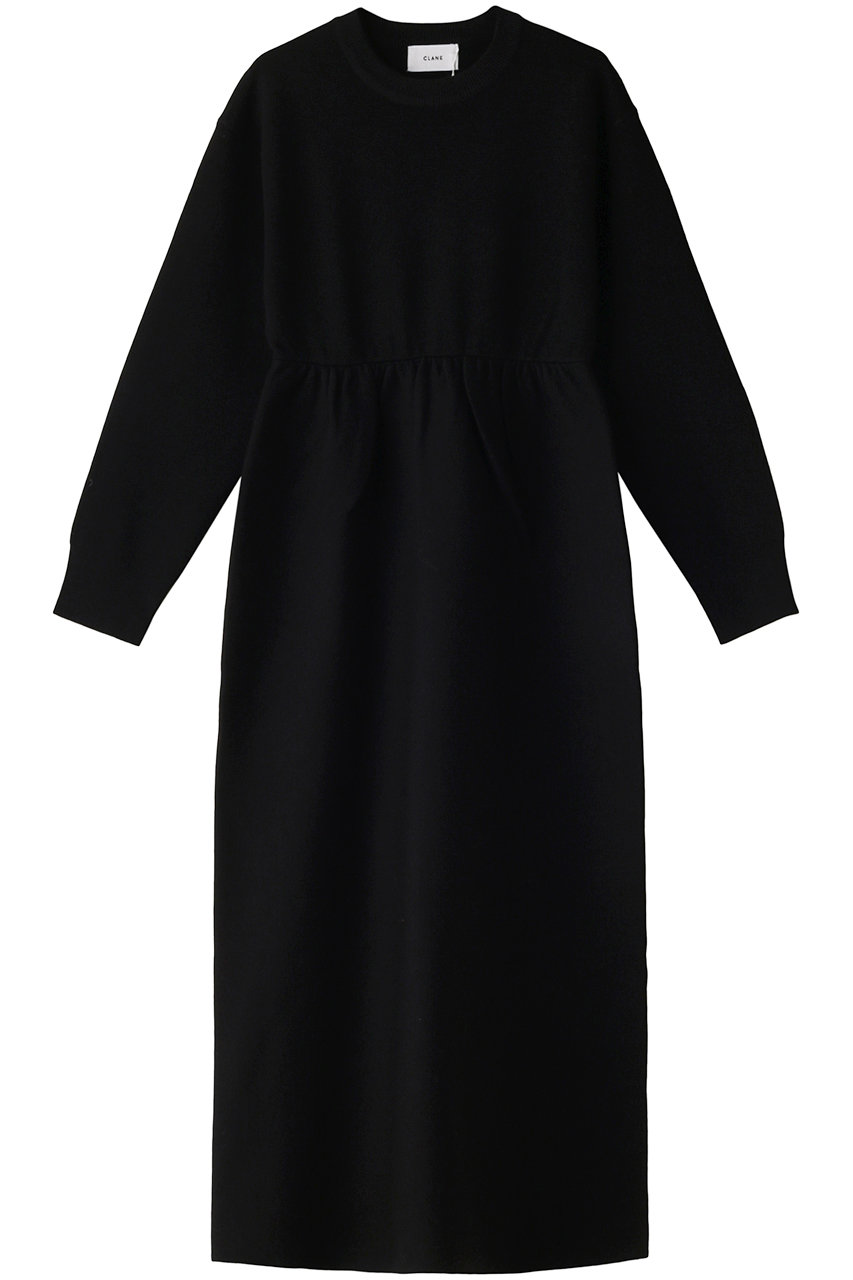CLANE COCOON KNIT ONEPIECE/ワンピース (BLACK, 2) クラネ ELLE SHOP