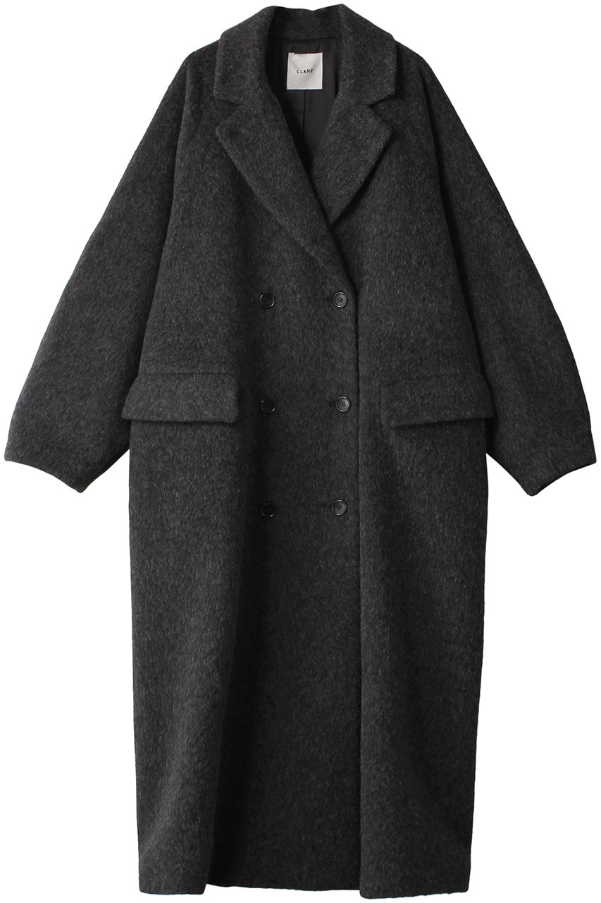 CLANE DOUBLE WOOL LONG COAT/コート (CHARCOAL GRAY, 2) クラネ ELLE SHOP CLANE DOUBLE WOOL LONG COAT/コート (CHARCOAL GRAY, 2) クラネ ELLE SHOP