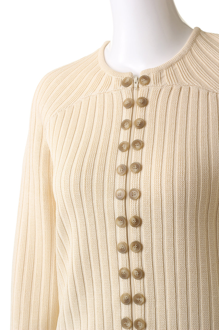 CLANE(クラネ)｜LINE UP BUTTON KNIT TOPS/ニット/IVORY の通販