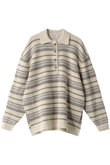 CLANE(クラネ)｜MULTI BORDER KNIT POLO TOPS/トップス/IVORY の通販