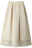 CLANE(クラネ)｜SHEER RUSSELL VOLUME FLARE SKIRT/スカート/IVORY の