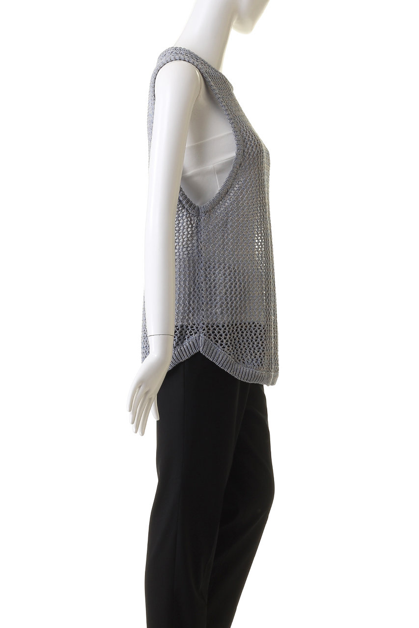 クラネ CLANE H/N MESH KNIT TOPS （WHITE） Tall Women's White Mesh Crochet Jumper | Long Tall Sally