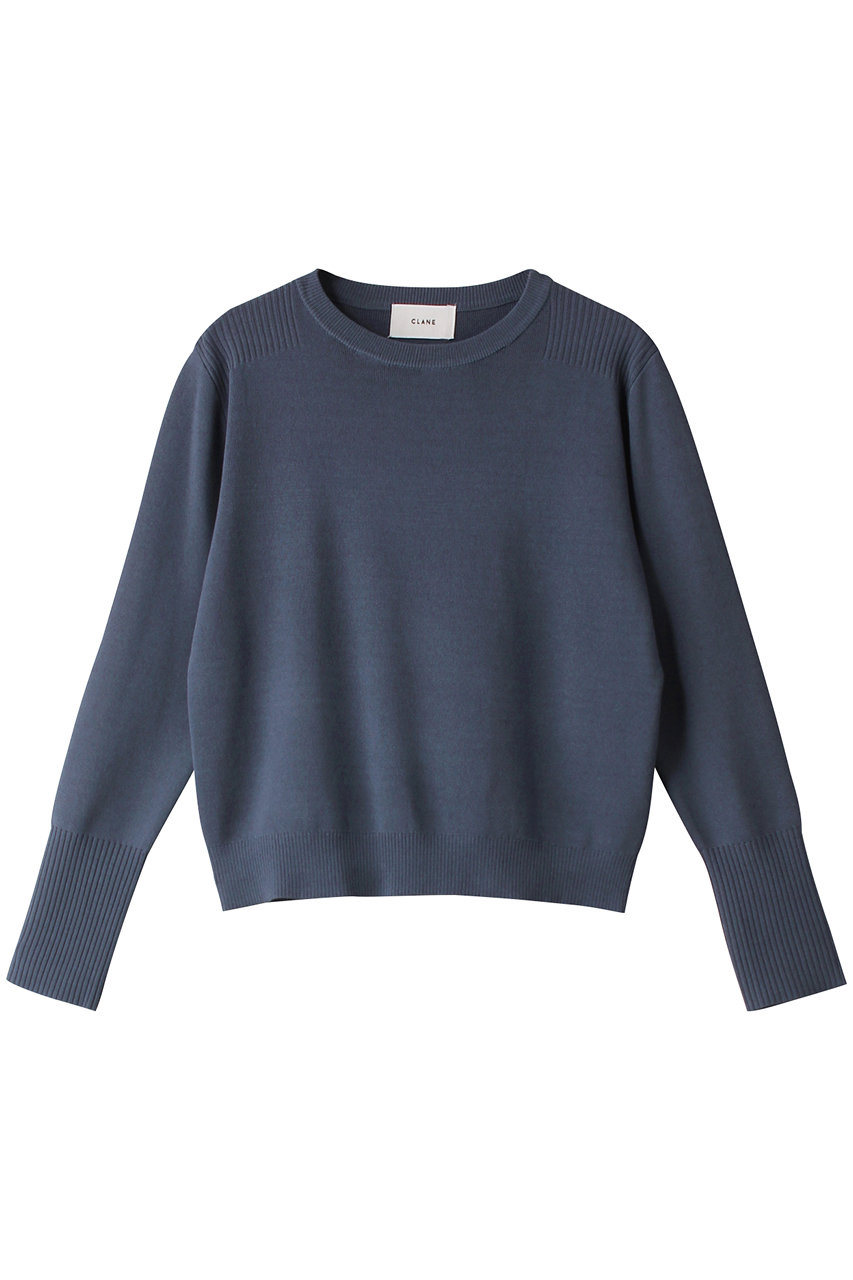 クラネ/CLANEのBASIC COMPACT KNIT ニット/セーター(BLUE/17106-2202)