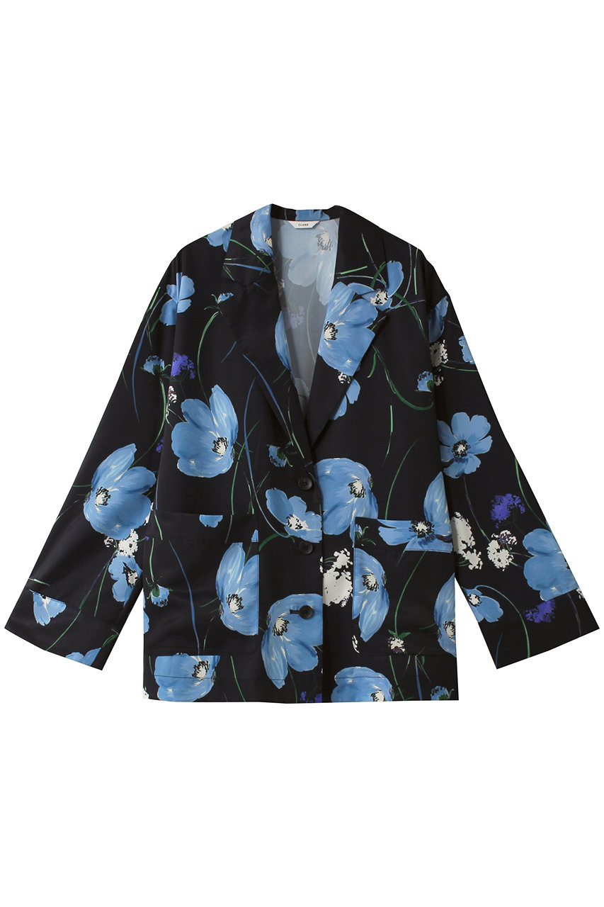 クラネ/CLANEのMULTICOLORED FLOWER SHIRT JACKET シャツ/ブラウス(BLUE/17122-4142)