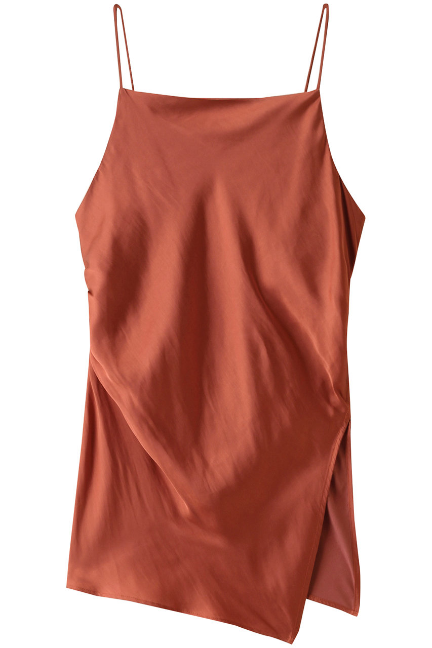 クラネ/CLANEのDRAPE SATIN CAMISOLE TOPS シャツ/ブラウス(ORANGE/17122-4032)