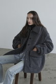 CLANE(クラネ)｜RIDGE POCKET BOA OVER COAT ジャケット/IVORY