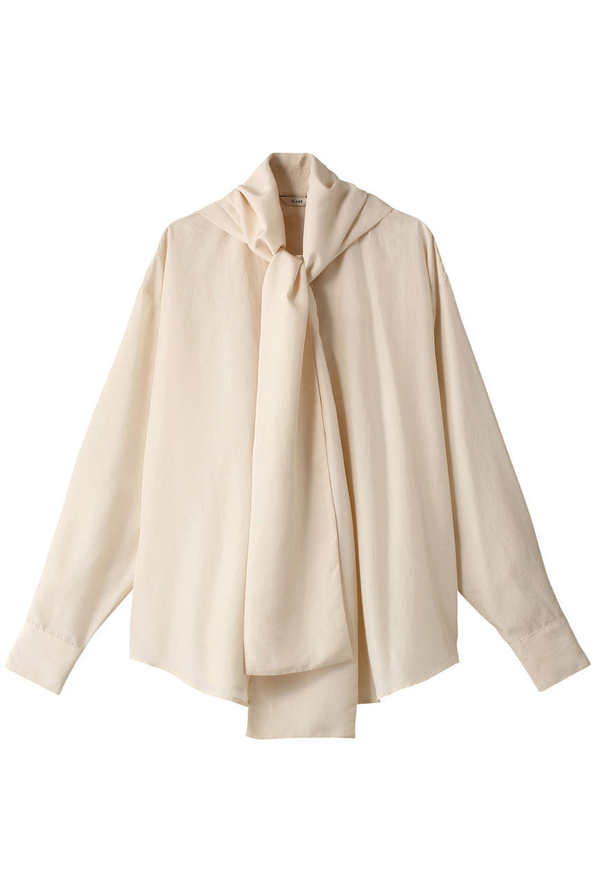 クラネ/CLANEのBOW TIE HOODIE SHIRT シャツ/ブラウス(IVORY/17122-4152)