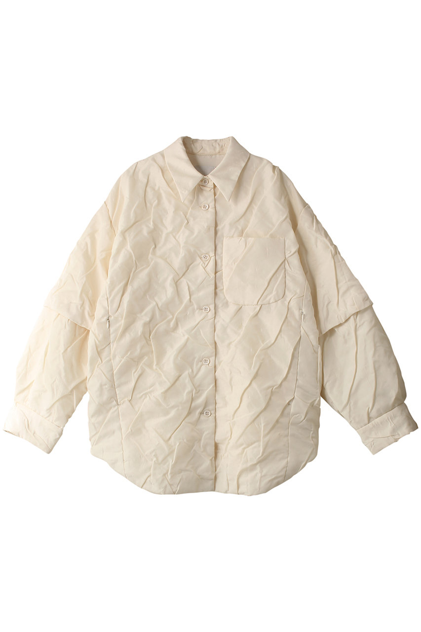 クラネ/CLANEのPADDED CRUMPLY SHIRT JACKET ジャケット(IVORY/17103-0412)