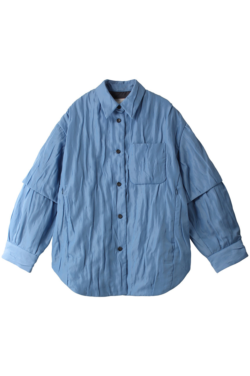 クラネ/CLANEのPADDED CRUMPLY SHIRT JACKET ジャケット(BLUE/17103-0412)