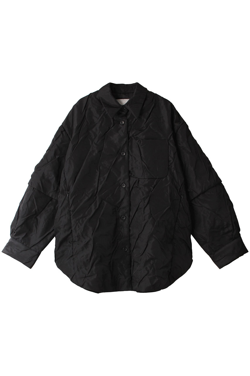 クラネ/CLANEのPADDED CRUMPLY SHIRT JACKET ジャケット(BLACK/17103-0412)