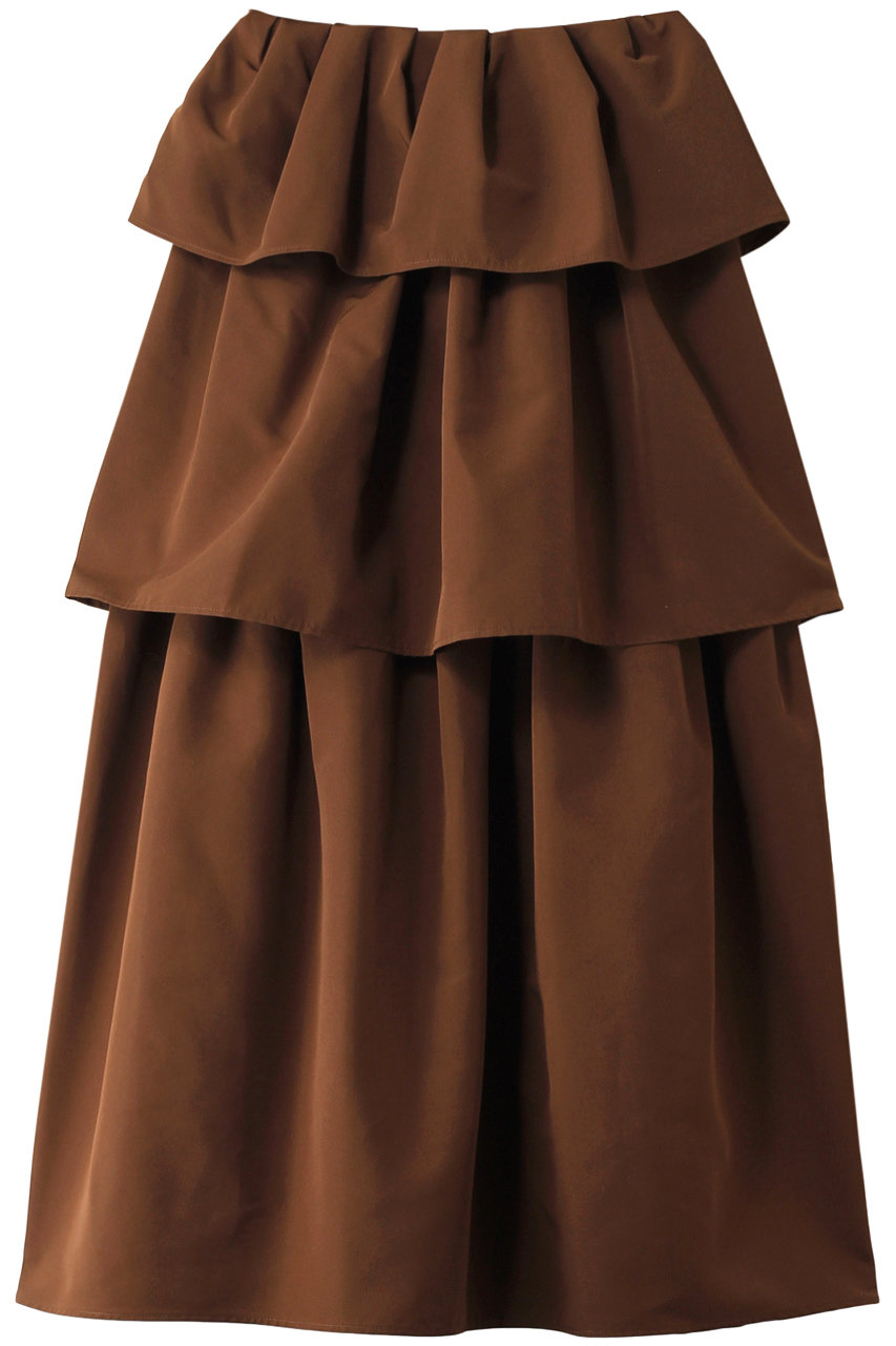 クラネ/CLANEのFRILL TIERED SKIRT スカート(BROWN/17109-6152)