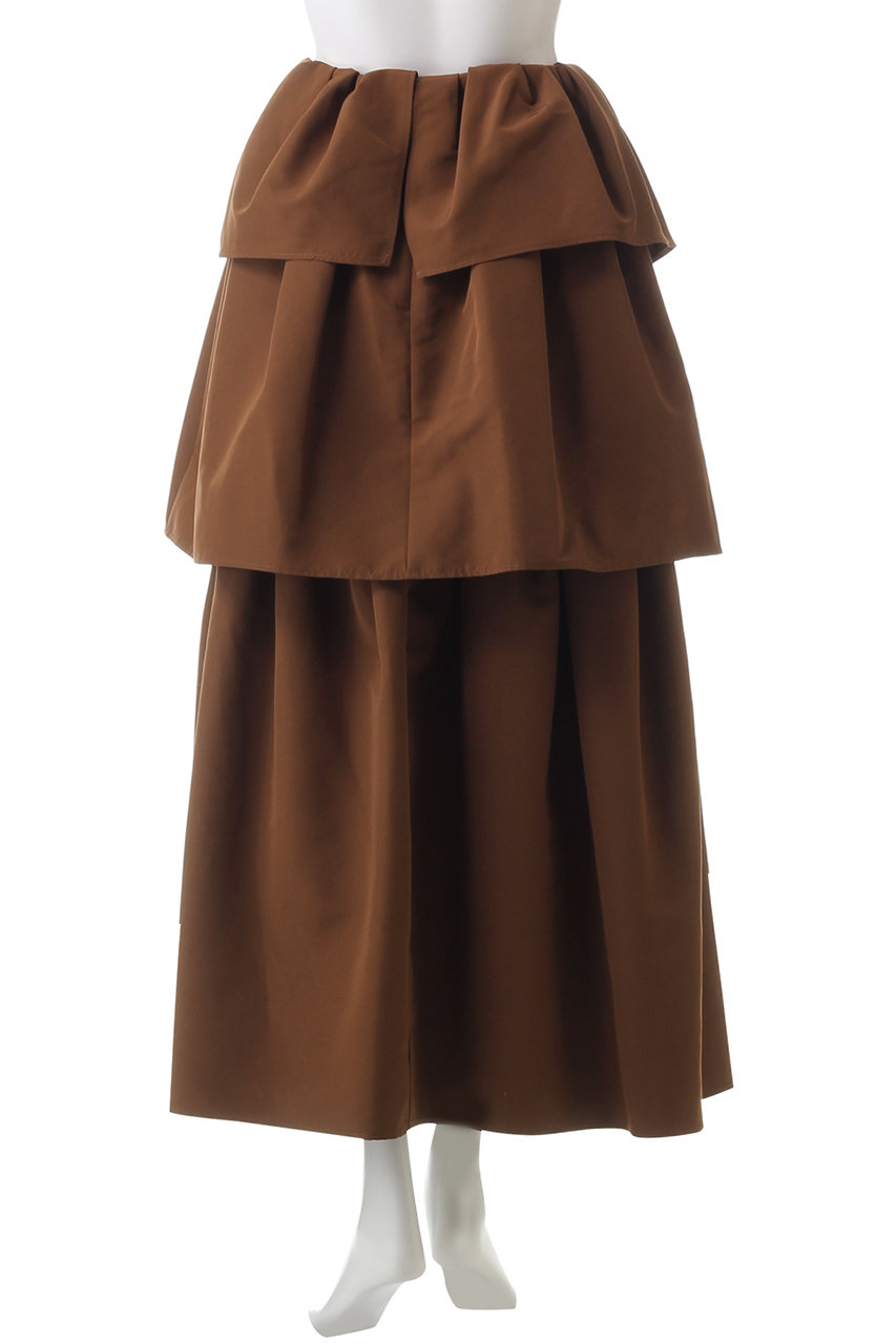 CLANE(クラネ)｜FRILL TIERED SKIRT スカート/BROWN の通販｜ELLESHOP 