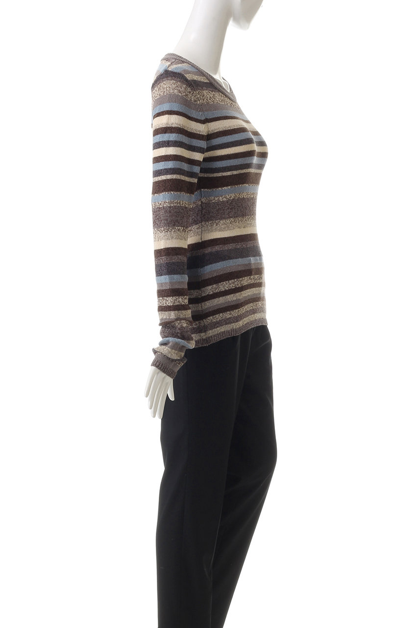 manof 2TONE COLOR KNIT TOPSストライプボーダークラネ - メルカリ