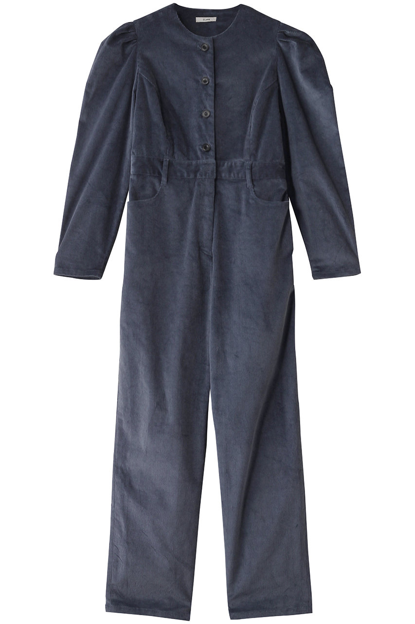 クラネ/CLANEのCORDUROY JUMPSUIT ジャンプスーツ(BLUE/17112-5322)