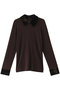 VELOUR COLLAR KNIT TOPS ニット クラネ/CLANE BROWN