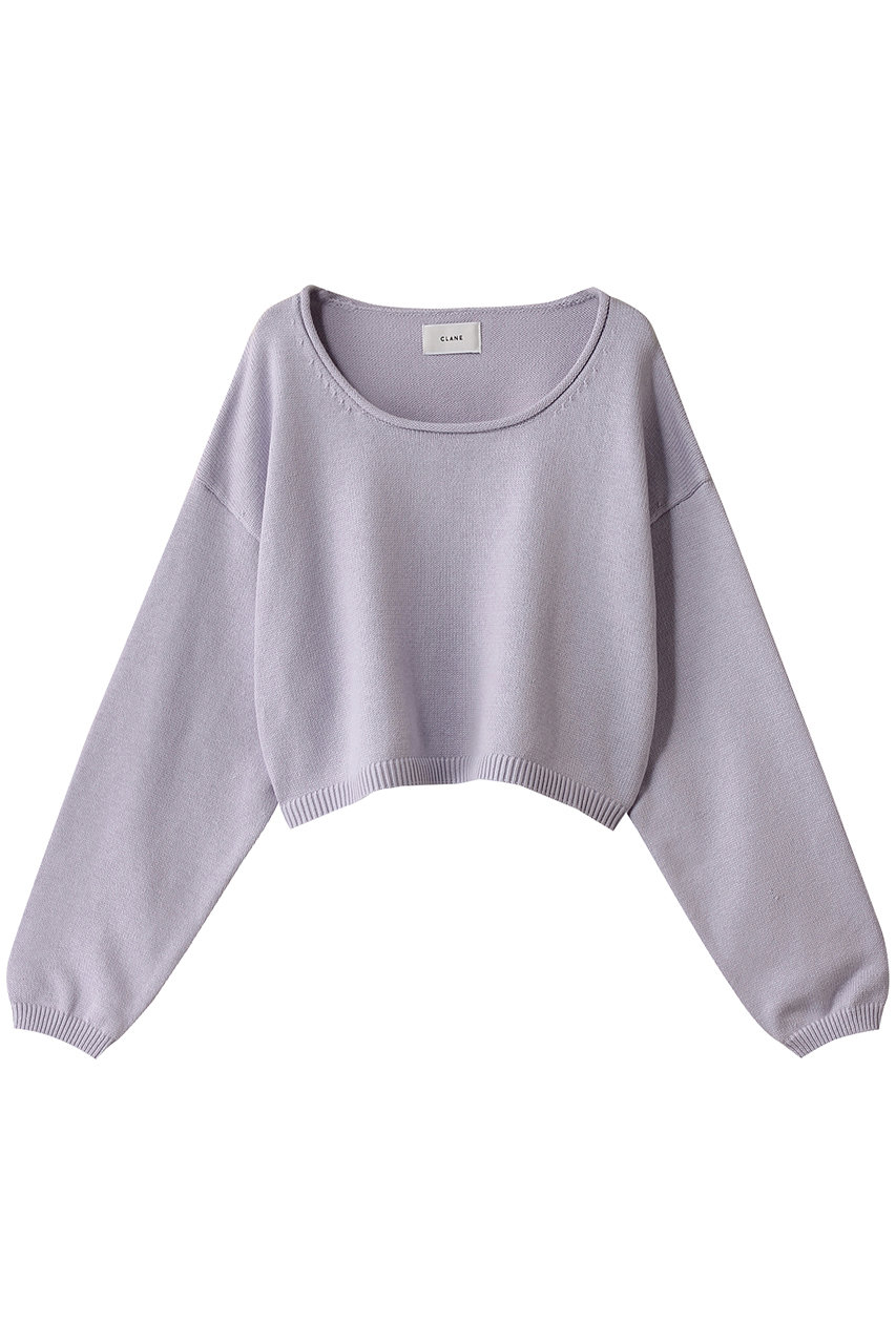 クラネ/CLANEのROLL NECK SHORT KNIT TOPS/ニット(PURPLE/18106-2262)