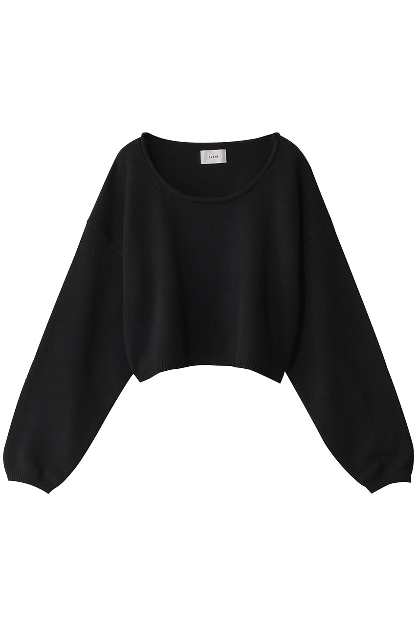 クラネ/CLANEのROLL NECK SHORT KNIT TOPS/ニット(BLACK/18106-2262)