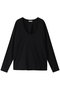 DEEP U NECK TOPS/Tシャツ クラネ/CLANE BLACK