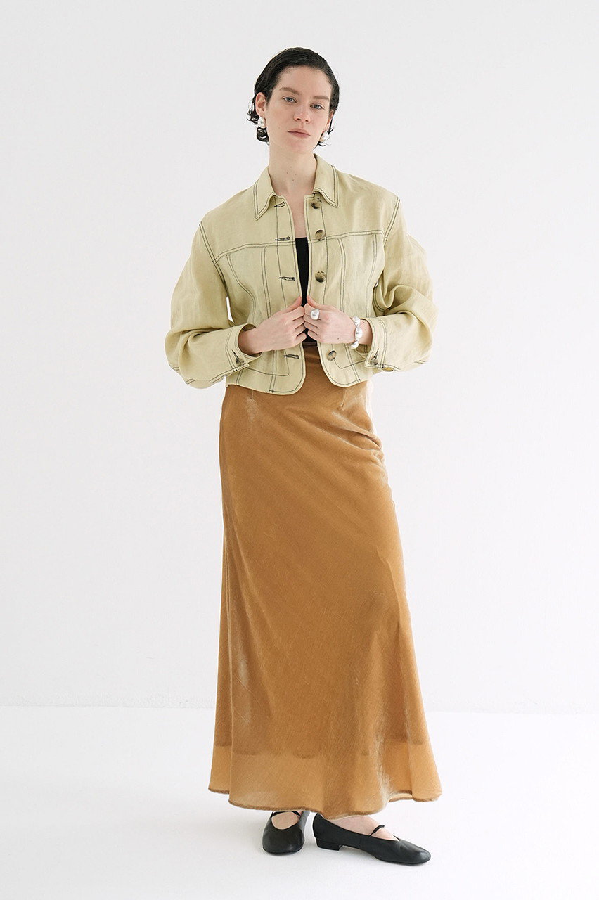 CLANE(クラネ)｜LINEN SHIRT JACKET/ジャケット/YELLOW の通販