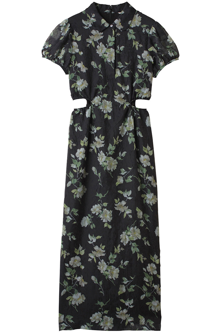 CLANE SHEER FLOWER MINI PUFF ONEPIECE/ワンピース (BLACK, 1) クラネ ELLE SHOP CLANE SHEER FLOWER MINI PUFF ONEPIECE/ワンピース (BLACK, 1) クラネ ELLE SHOP