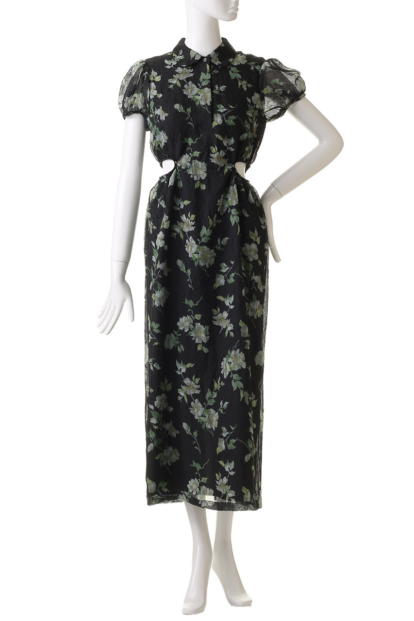 CLANE/クラネ/SHEER FLOWER MINI PUFF ONEPIECE（ワンピース