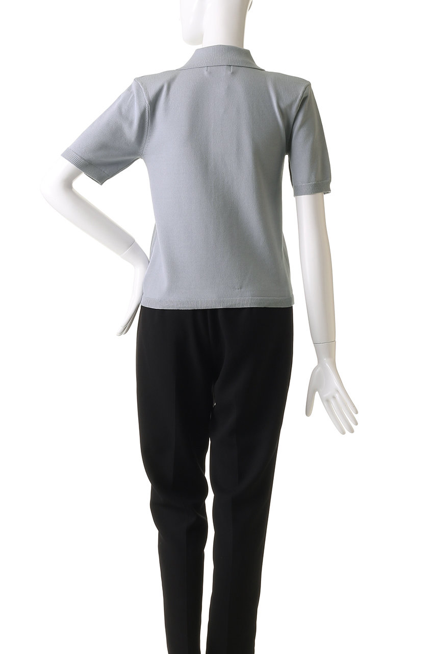 CLANE(クラネ)｜SHOULDER PADS POLO KNIT TOPS/トップス/IVORY