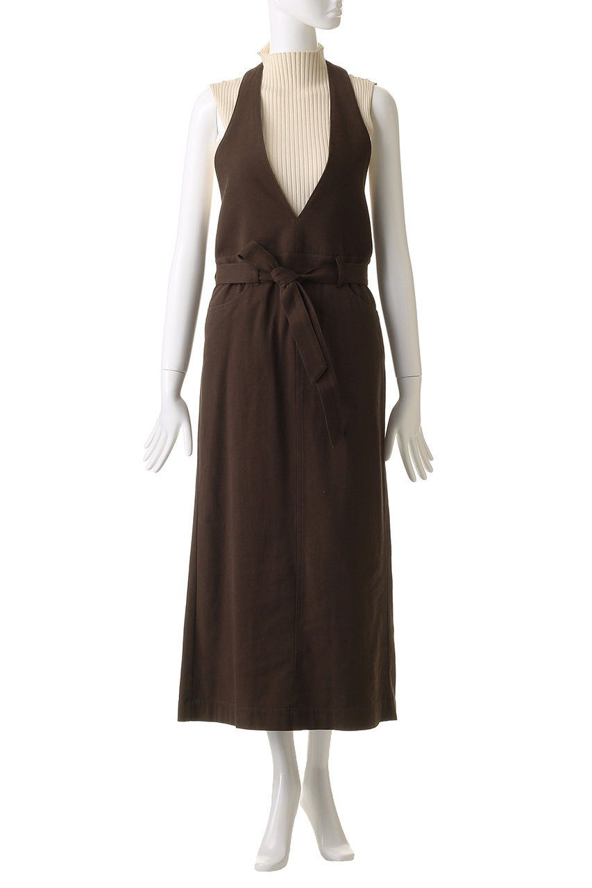 CLANE HALTERNECK LOWWAISTONEPIECE ブラウン　2 CLANE(クラネ)｜HALTER NECK LOW WAIST ONEPIECE/ワンピース