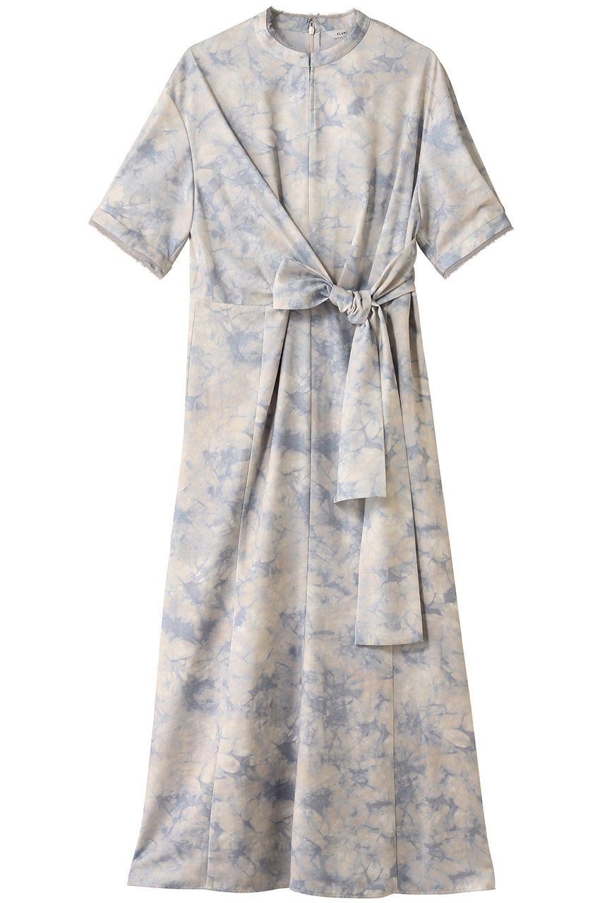 CLANE STAND COLLAR WAIST TIE ONEPIECE/ワンピース (BLUE, 0) クラネ ELLE SHOP CLANE STAND COLLAR WAIST TIE ONEPIECE/ワンピース (BLUE, 0) クラネ ELLE SHOP