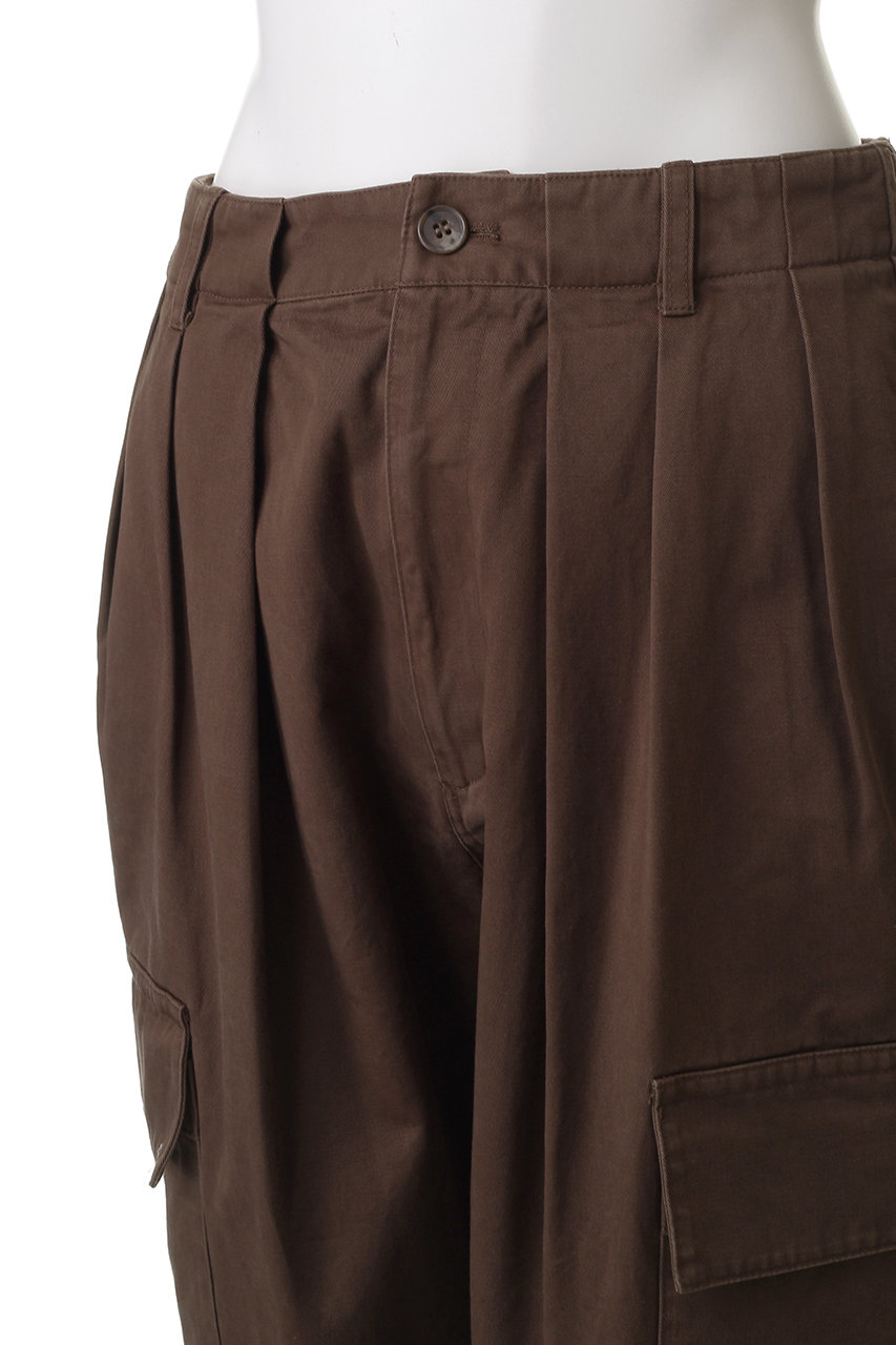 CLANE(クラネ)｜WIDE TUCK WORK PANTS/パンツ/KHAKI の通販